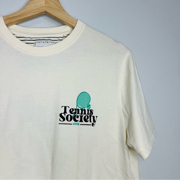 Tennis Society Denim & Flower Graphic Tee Medium - Picture 5 of 9